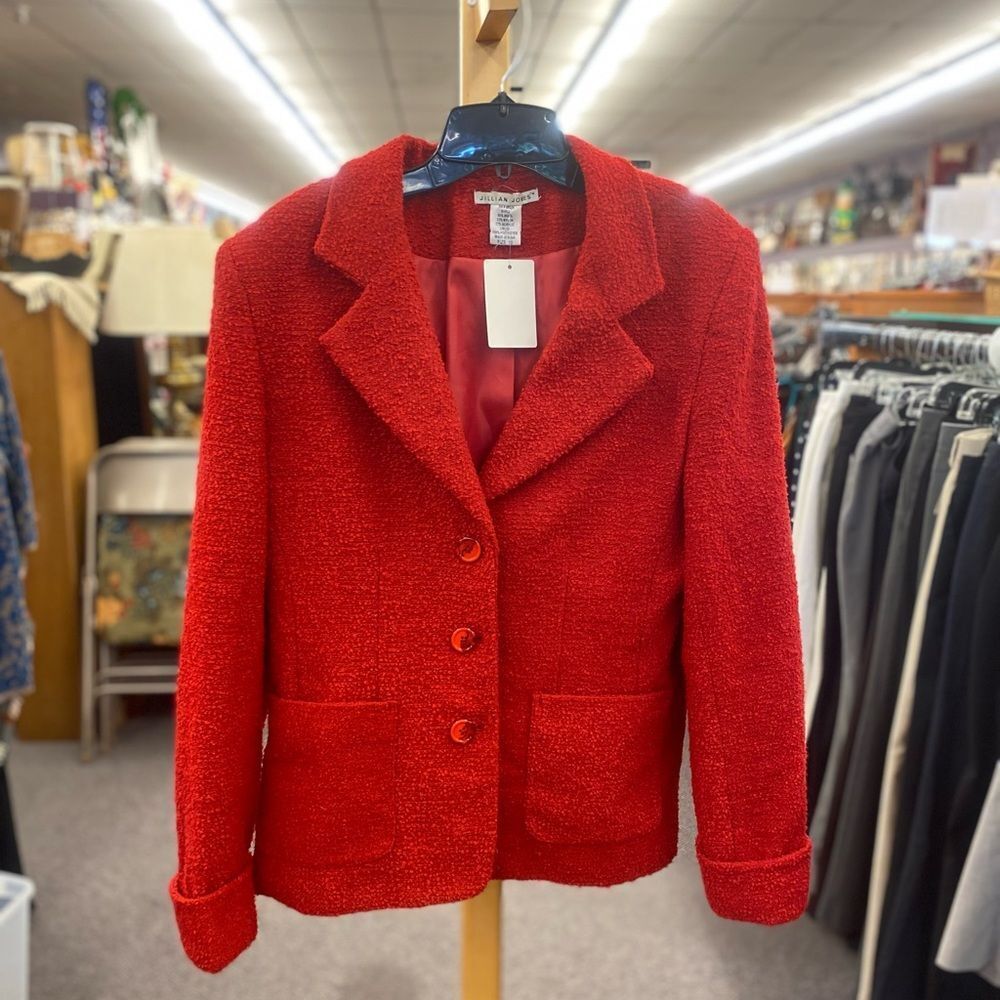 🛍️ Jillian Jones Ladies 10 RED Wool Jacket